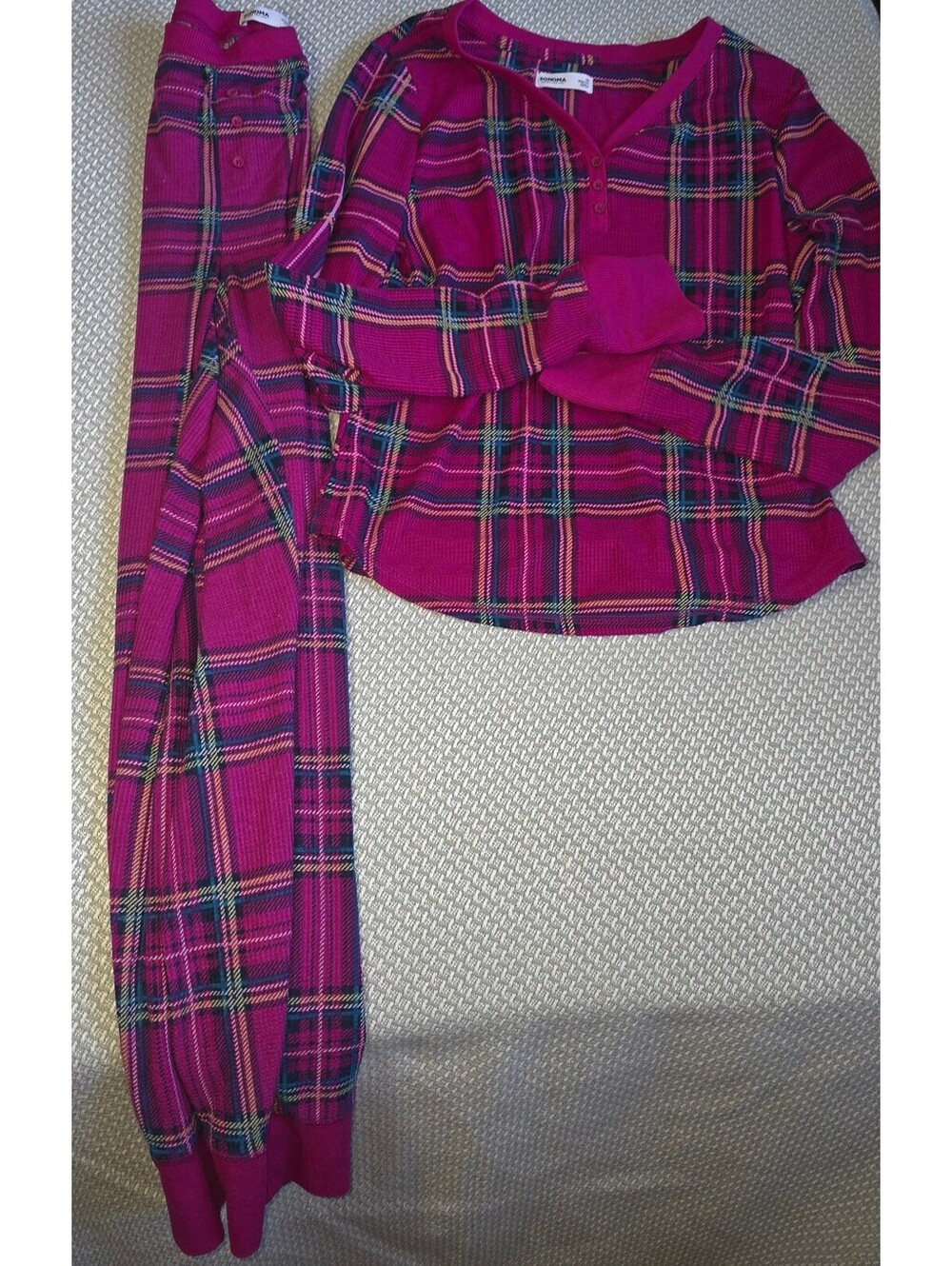 Women's Sonoma plaid pajama set size medium
